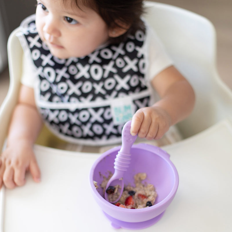 Bumkins Silicone First Feeding Set w/Lid & Spoon