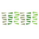 Grapat Wood Mandala Cones 36 pcs - Greens