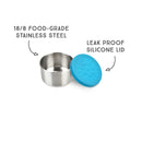 LunchBots Small (1.5oz) Stainless Steel Dip Containers, set of 3