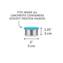 LunchBots Small (1.5oz) Stainless Steel Dip Containers, set of 3