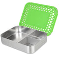 LunchBots Large Trio Stainless Steel 3 Comparment Bento Box