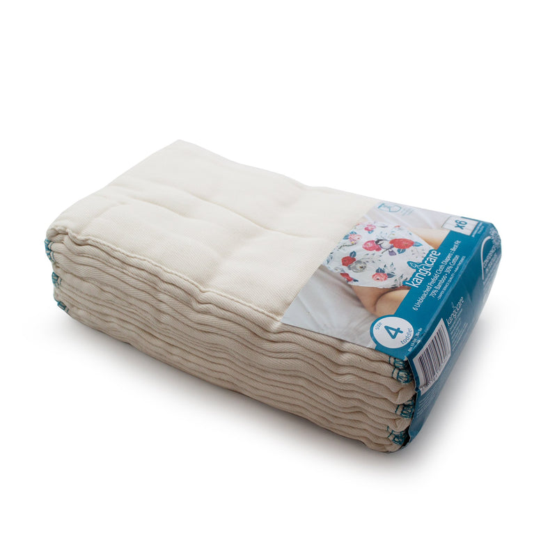 Kanga Care Bamboo Prefold Cloth Diapers (6pk)