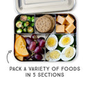 LunchBots Cinco Stainless Steel 5 Comparment Bento Box