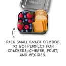 LunchBots Small Stainless Steel 2 Compartment Snack Packer