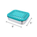 LunchBots Medium Quad Stainless Steel Bento Box
