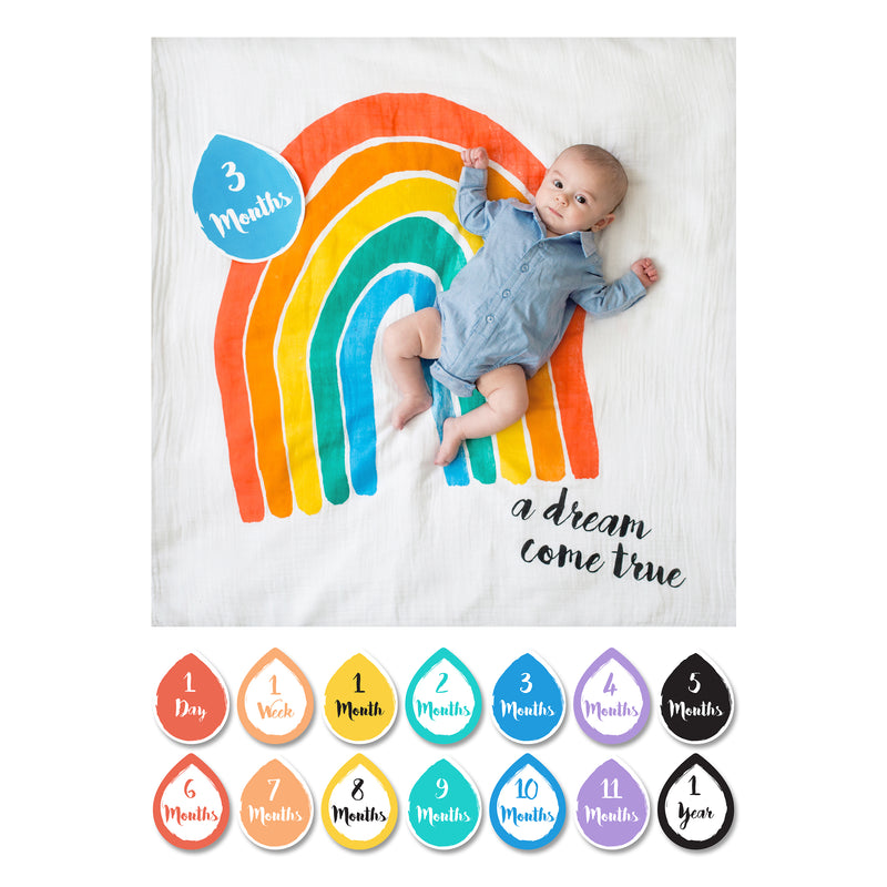 Lulujo Baby's First Year Blanket & Card Sets