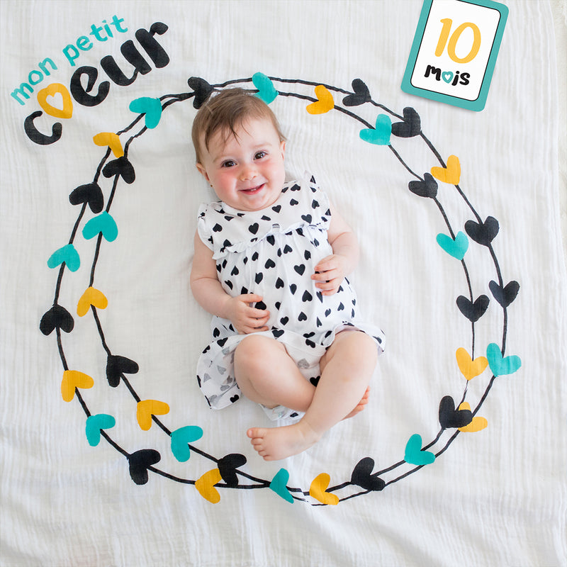 Lulujo Baby's First Year Blanket & Card Sets