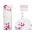 Lulujo Hello World Blanket & Knotted Hat
