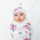 Lulujo Hello World Blanket & Knotted Hat