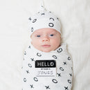 Lulujo Hello World Blanket & Knotted Hat