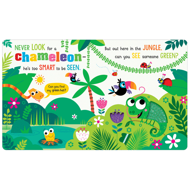 Never Look For A Chameleon Board Book
