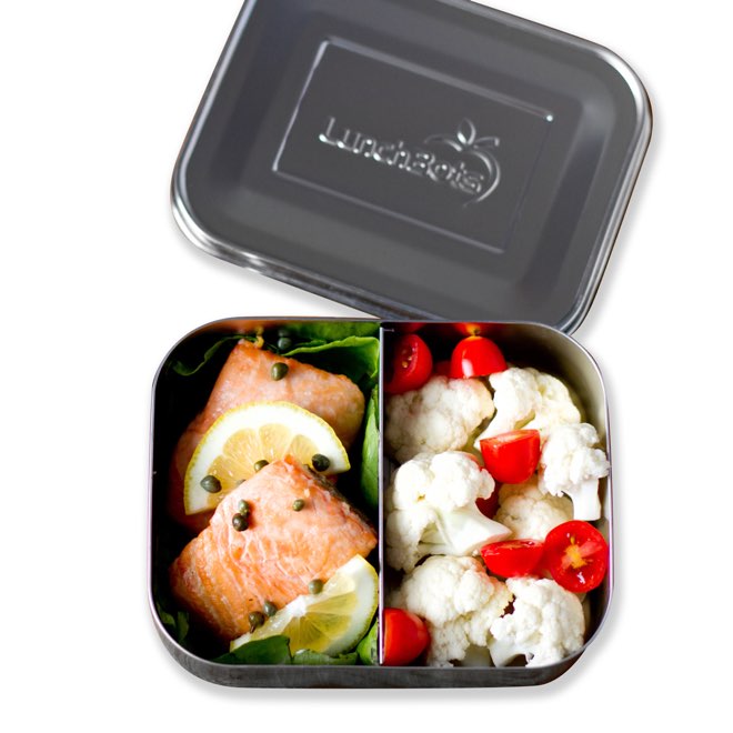 LunchBots Medium Duo Stainless Steel Bento Box