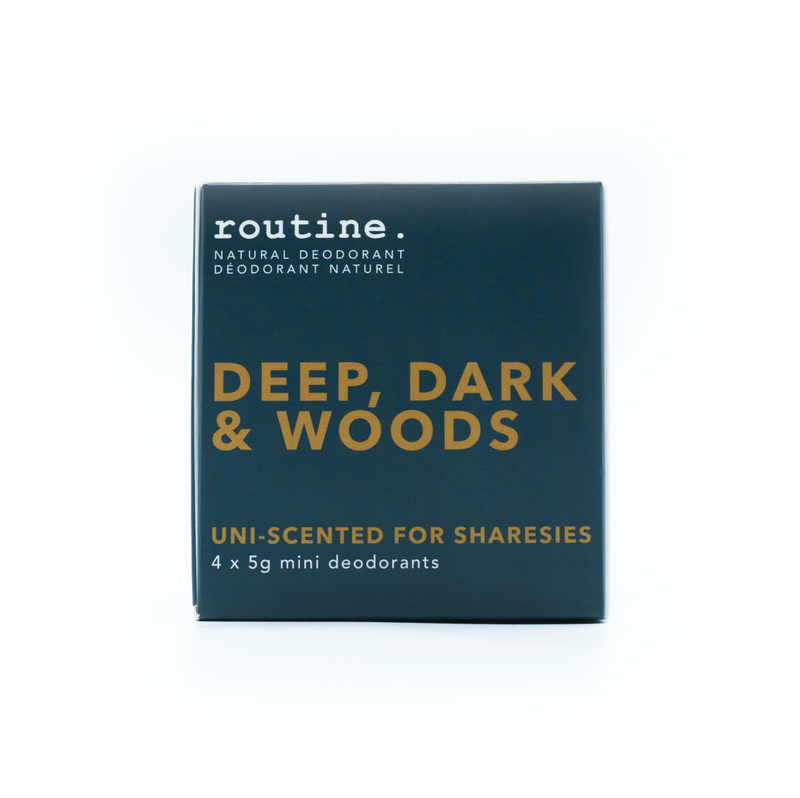 Routine Natural Deodorant Deep, Dark & Woods Minis Kit