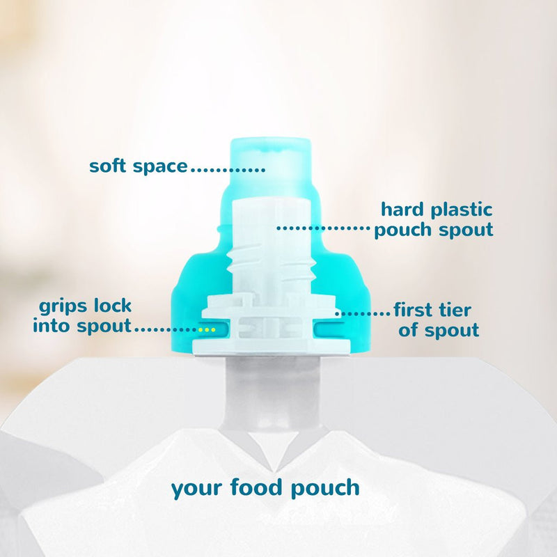 ChooMee SoftSip Pouch Tops, 4 pack