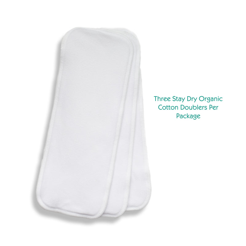Thirsties Stay Dry Organic Cotton Doublers, 3 pack