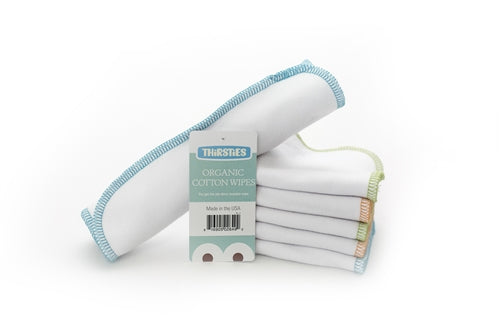 Thirsties Organic Cotton Wipes, 6 pack