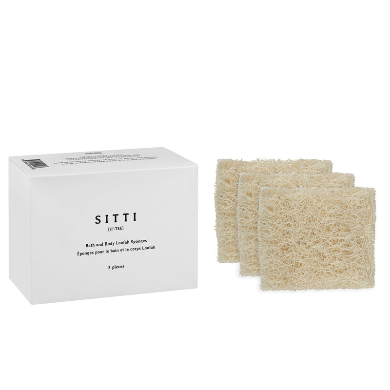 Sitti Bath & Body Natural Loofah Sponge, 3 pack