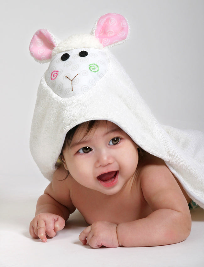 Zoocchini Snow Terry Hooded Baby Bath Towel