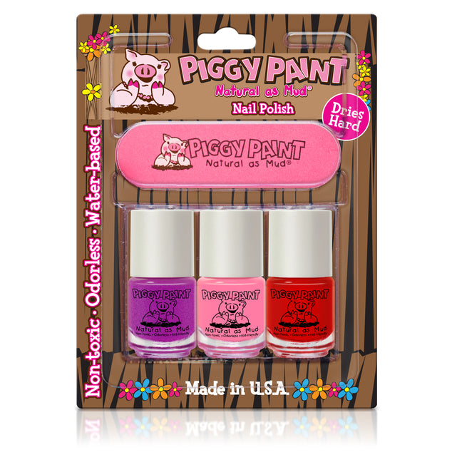 Piggy Paint 3 Pack + Nail File