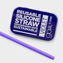 GoSili Extra Long Silicone Straw in Tin