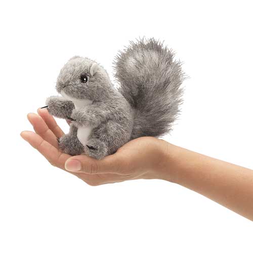 Folkmanis Mini Grey Squirrel Finger Puppet