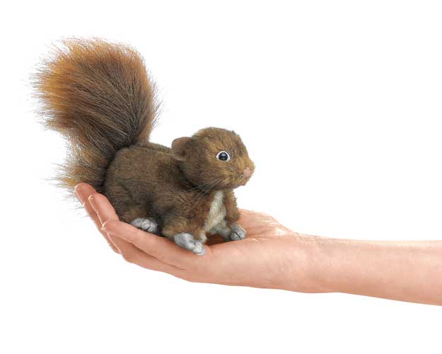 Folkmanis Mini Red Squirrel Finger Puppet