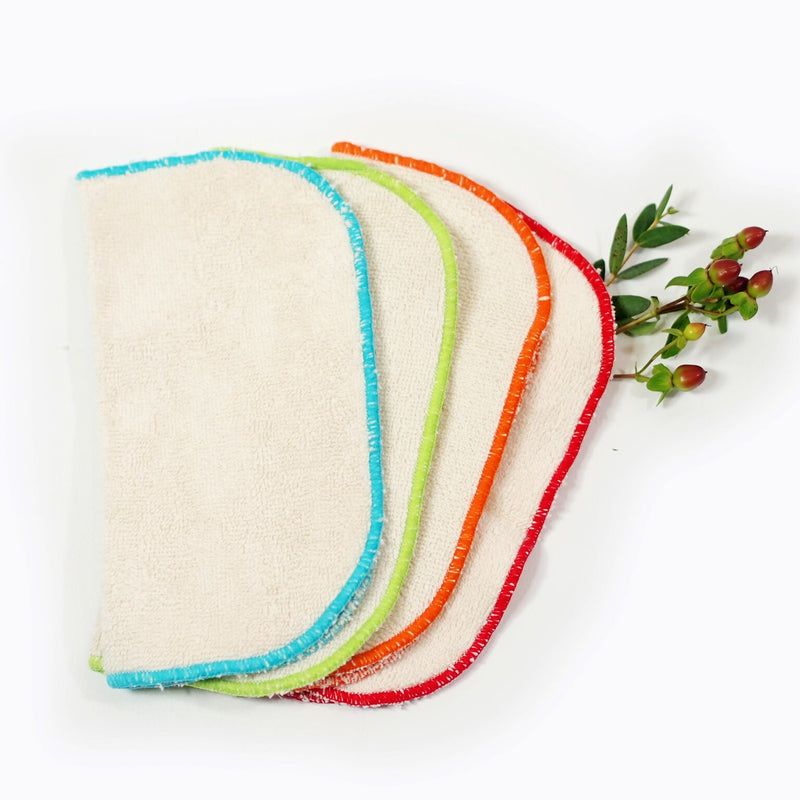 Oko Creations Small Organic Cotton Face Cloths, 4 pack
