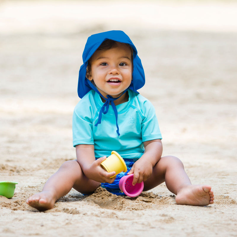 I Play Baby Flap Sun Protection Swim Hat, Pink