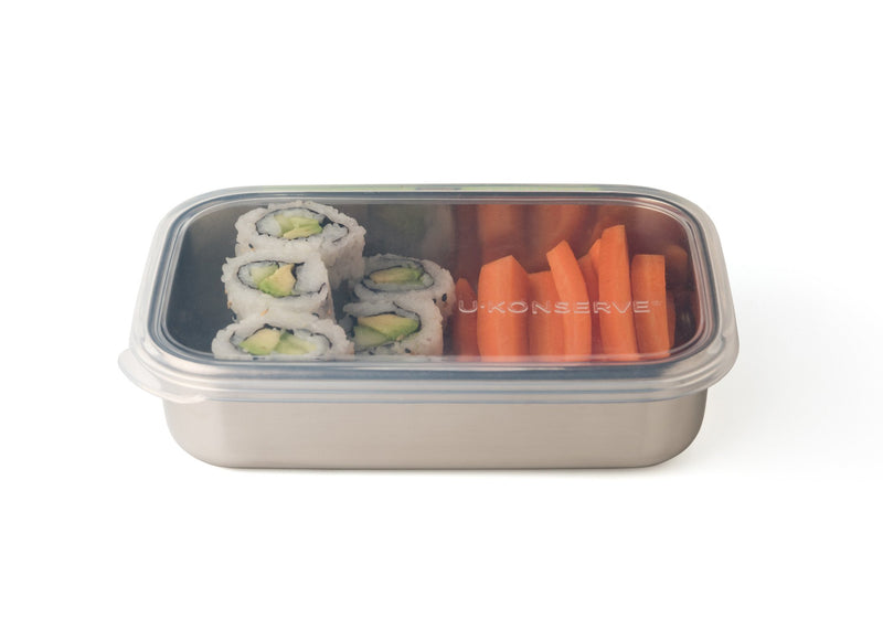 U Konserve Rectangular Container with Silicone Lid, 25 oz